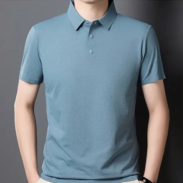 Custom Ice Silk Quick-Dry Seamless Polo Shirts | Collared T-Shirts | Wholesale & Customizable Quick-Dry Promotional Cultural Shirts Supply photo-4