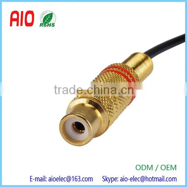 Straight RF Coaxial Assembly CustomizablNeutral Coding Fakra Jack "Z" Straight to RCA Jack Adapter Cable photo-2