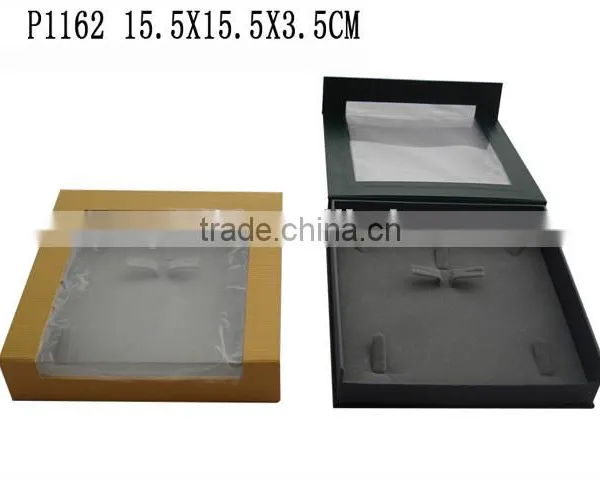P1163 Windowed Cardboard Velvet Lining Watch Box photo-2