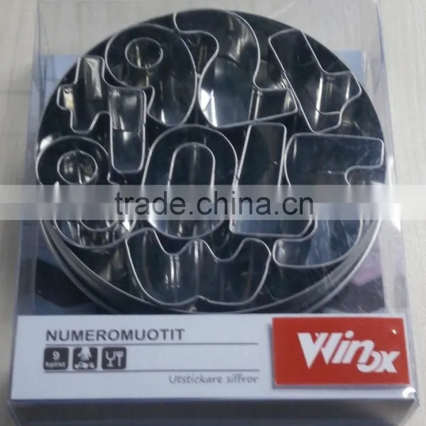 SMALL 26 ENGLISH LETTERS/9 DIGITS S/S COOKIE CUTTER MOULD SET photo-2