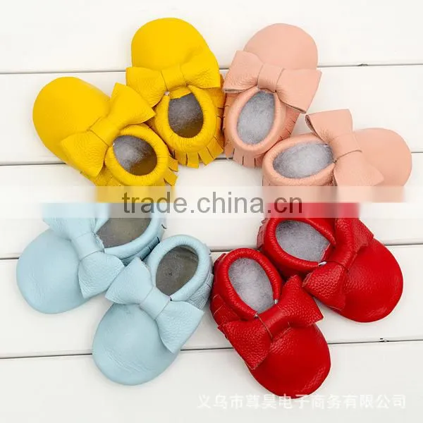 Hot Sale 2016 Fashion Style Tassel Toddler Shoes Leather Toddler Baby Shoes Bow Section Tassel Shoes photo-2