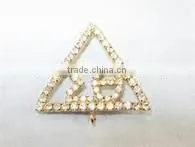 Wholesale Vnistar Cheap Delta Sigma Theta Stone Brooch Pins Girls' Fancy Cheap Jewelry Sorority Mascot Lapel 2016