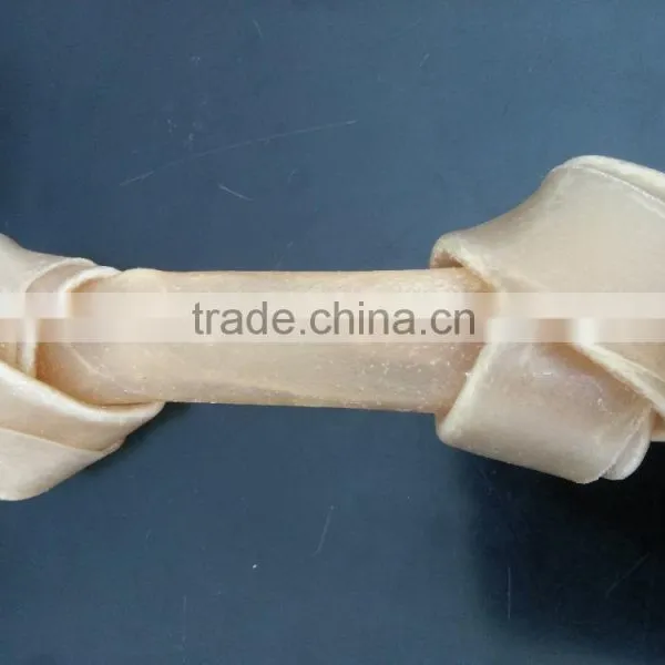 Natural Rawhide Knotted Dog Bone Dog Chew photo-3