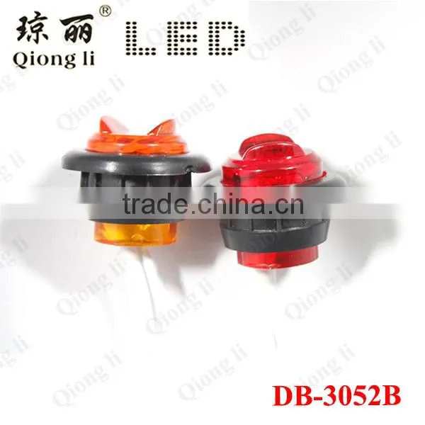 3/4 Inch Mini Round Led Side Marker Lights With Rubber Grommets photo-2