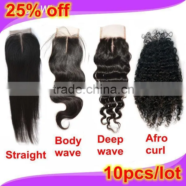 High Quality Bangs Lace Jerry Curl Closure photo-6