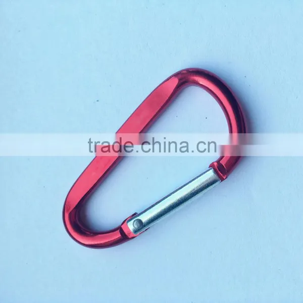 GUN METAL ALUMINUM CARBINER ,D TYPE HANDBAG SNAP HOOK WITH PIN,FlAT ALUMINUM SNAP HOOK photo-4