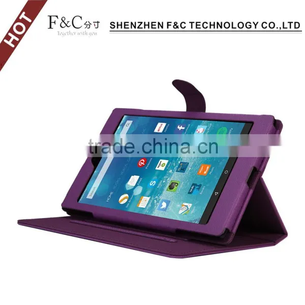 2015 Hot Selling pu Leather Rotation Case for Amazon Kindle Fire HD 8'' Book Style With Different Angel photo-3