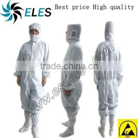 100% Polyester Workshop Clothes Cleanroom Suit Overcoat From China Supplier on Stock