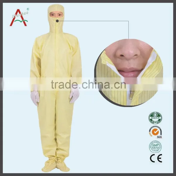 LABY-013-4-505 White S/M/L/XL/XXL Antistaic Washable Coveralls With Cap for Cleanroom Esd Garment Ebola photo-4