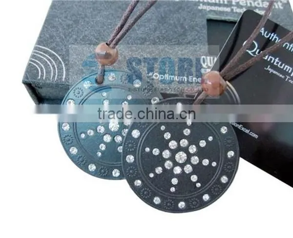 Super Star Design Lava Stone Japanese Quantum Scalar Energy Pendant With Authenticity Card and Chain photo-4