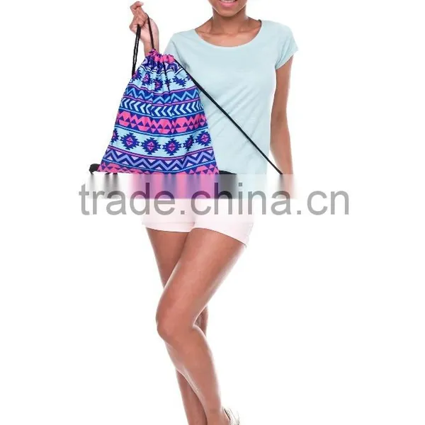 Brand New 3D Print Aztec High Quality Kids Colorful Drawstring Bag photo-5