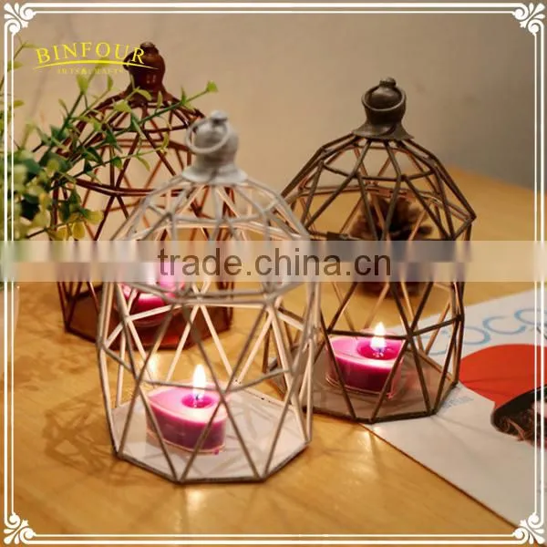 Antique Wrought Iron Candlestick Cage as Promotion Birthday Gift photo-4