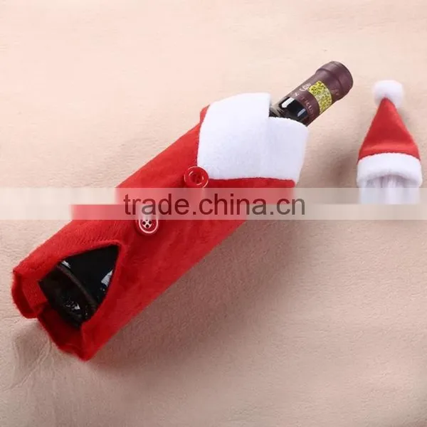 2015 Xmas Decoration Christmas Bottle Cloth Red Wine Cloth Bottle Cover photo-3