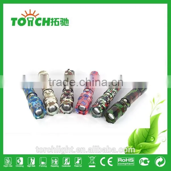 Bike Flashlight Self Defense Zoomable Super Bright for 1*18650 Cre e XPE 3W Emergency Flashlight for Night Riding photo-4