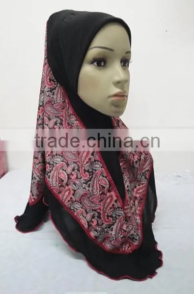 H285 New Style One Piece Hijab With Prints photo-4