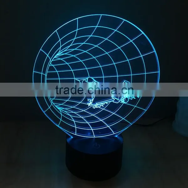 Color Changing 3D Space Craft Led Light photo-5