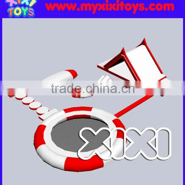 Small Inflatable Water Park on Lake, Inflatable Aqua Park