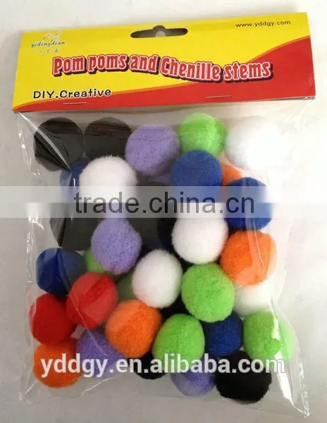 New Material Assorted Colorful Diy Crafts Education Toys Pompoms photo-3