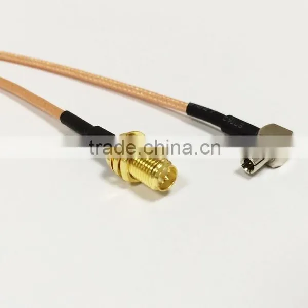 50CM Pigtail Coaxial Jumper Cable RG316 Extension Cord 20inch TS9 Male Right Angle to RP SMA Female RF Adapter Connector photo-3