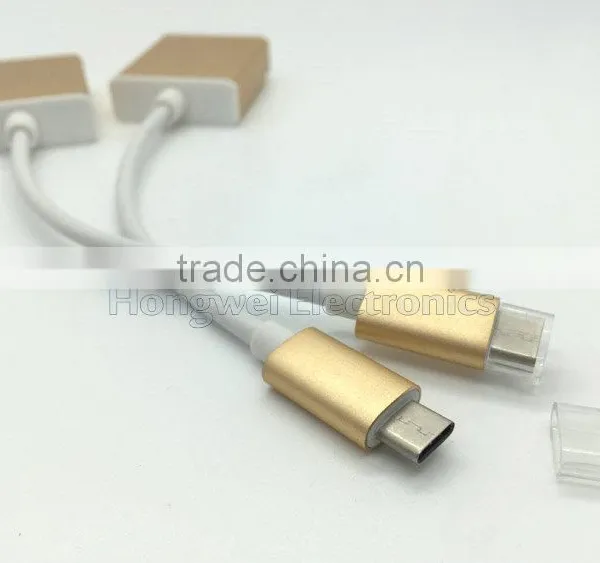 80 Centigrade VW-1 130mm Long UL Cable USB Type C to VGA Adapter With Metal Casing photo-6