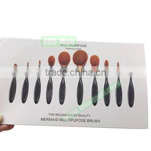 10pcs Rose Gold Oval Makeup Brush Set,Toothbrush Makeup Brush Quality Choice photo-6