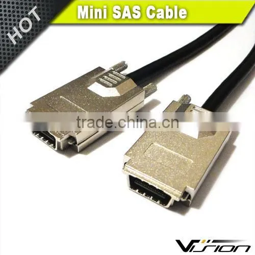 2m Zinc Alloy External CX4 Mini SAS SFF-8470 to SFF-8470 Infiniband Cable With Thumbscrews photo-5