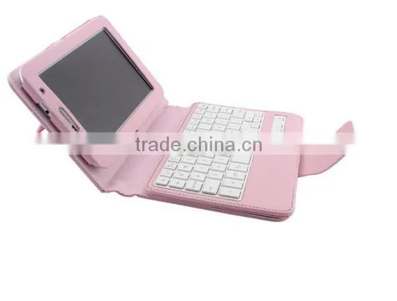 Universal 7 Inch Tablet Wireless Bluetooth Keyboard With Leather Case, Bluetooth Keyboard for Samsung Galaxy Tab P3100 P6200 photo-4