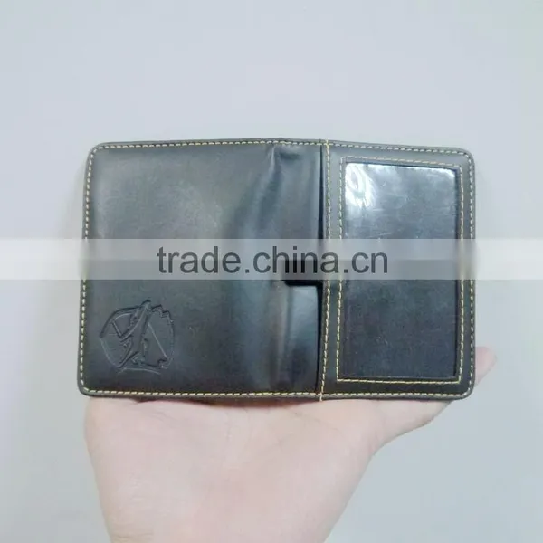 2016 Wholesale Card Holder Men's Leather Card Holder Business Card Holder With Window photo-3