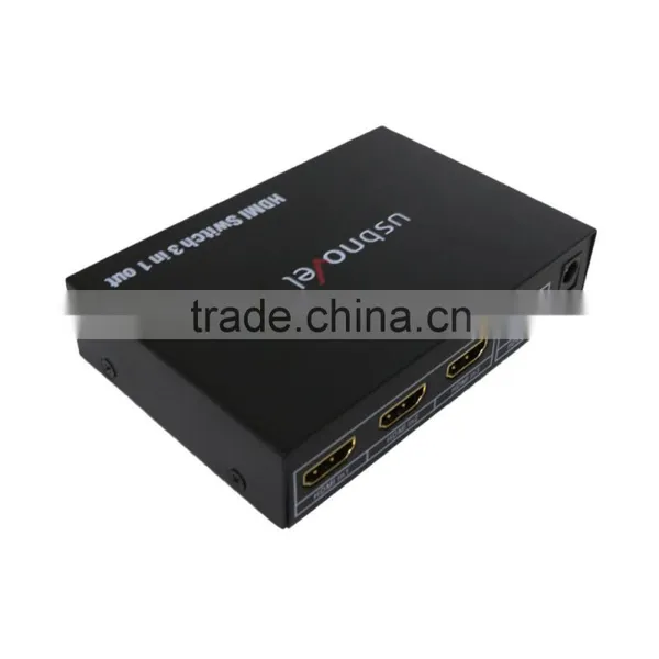 USBNOVEL 2016 New 3 in 1 Out HD MI Switch 3 Input and Output HD MI Selector With Power Adapter and Controller photo-3