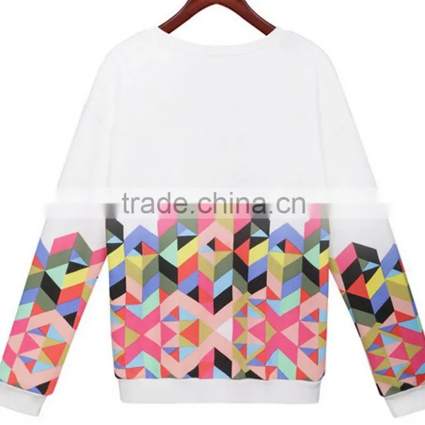 2016 Autumn New Fashion Round Neck Printed Long Sleeve Women Top photo-2