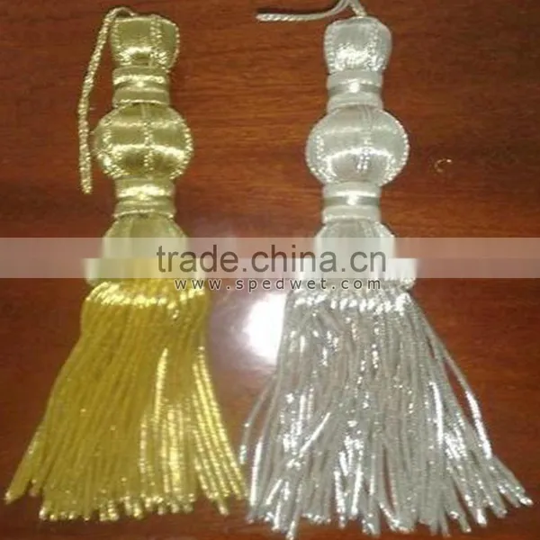 Religious Tassels Gold and Silver With Looped Cord for Hanging