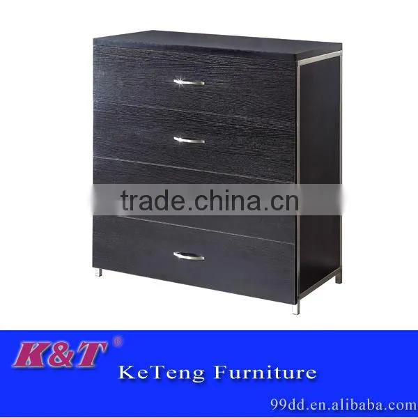 Simple Style Stainless Steel Wooden Night Table
