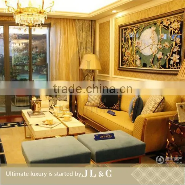 JS71-03 Three Seat Sofa With Stainless Steel Frame in Living Room From JL&C Furniture Lastest Designs (China Supplier) photo-3
