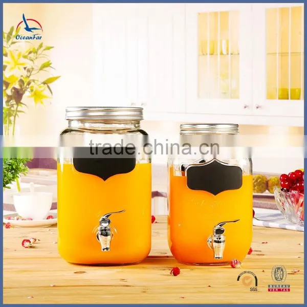 Eco-friendly High Quality Glass Dispenser Glass Jar With Tap photo-2