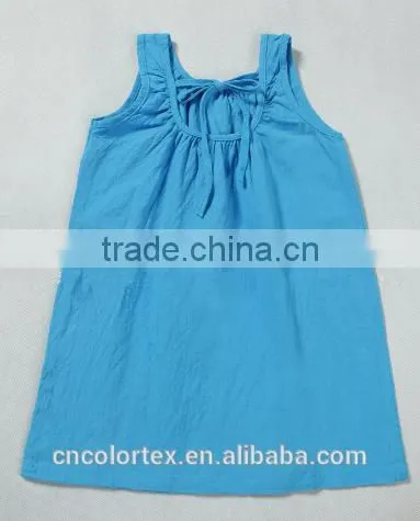 Hot Style Lace Collar Lace-up Dress Summer Girls Leisure Sleeveless Beach Dress photo-2