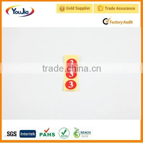 Customized Clothing Size Stickers Adhesive label printing
