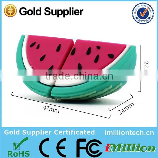 Watermelon Shape Novelty Cheap Wholesale 2.0 Usb Flash Drive/customized PVC Usb, Food USB , photo-5