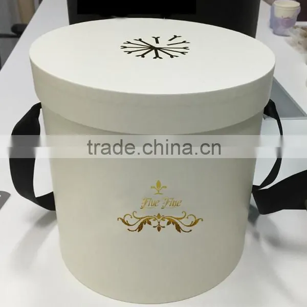 Custom Luxury Cardboard Paper Flower Box With Handle photo-5