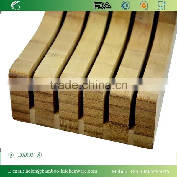 DX003 Kitchen In Drawer Large Bamboo Kitchen Knife Storage Block, Knife Organizer and Holder photo-6