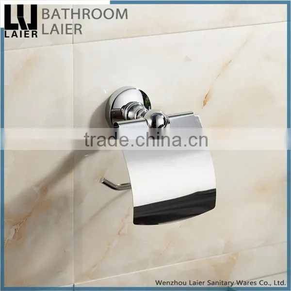 Sleek Hotel Decorative Zinc Alloy Chrome Finishing Bathroom Sanitary Items Wall Mounted Toilet Paper Holder photo-3