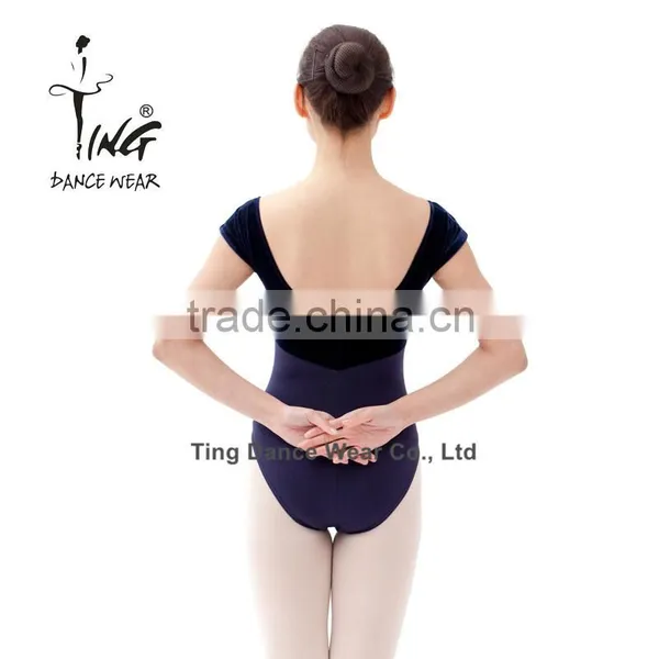 2016 Wholesale Velvet Adult Leotard Dance Cap Sleeve Leotards photo-3