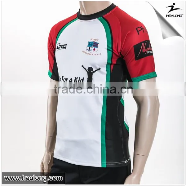 Wholesale Quality Custom Make Christmas Sublimated Rugby Jersey,sublimation Soccer Jersey photo-2