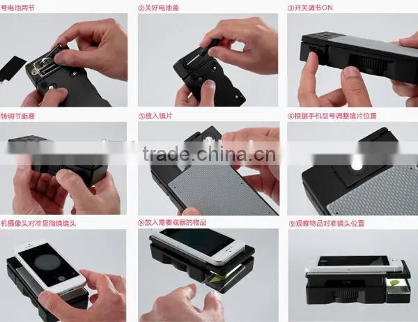 New Design Mobile Digital Microscope Portable Mobile Phone Cellphone Tablet Zoom Microscope 200 Times for Primary and Secondary photo-2