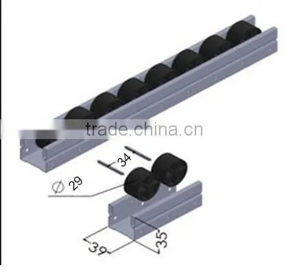 JY-2046F|Chain Plate Roller Track for Production Line |Anti Static Slide Rail for Industry photo-2