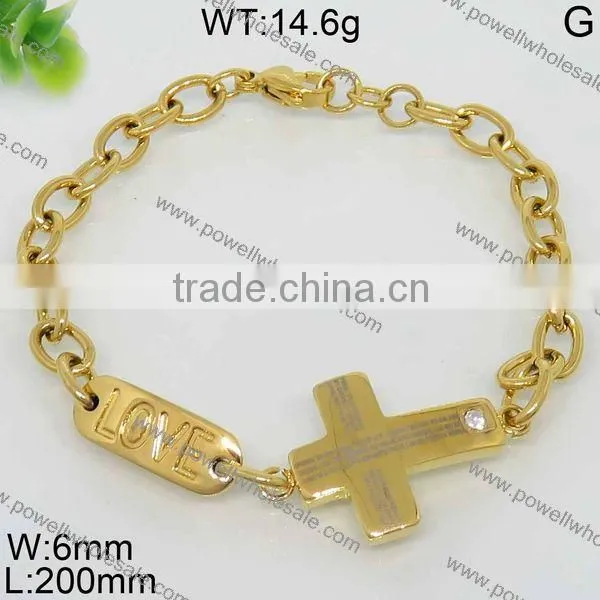Wholesale New Gold Cross Shape Paracord Survival Bracelet photo-3