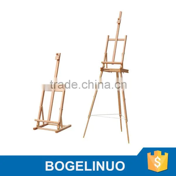 Bergino 78x78x202.7cm Wood Table Easel With Stands in Stock