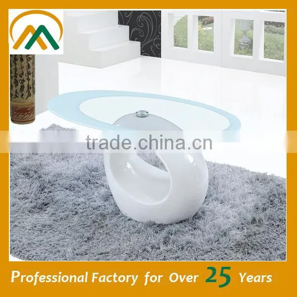 Round Shape Silver Glass Coffee Table JY-07 photo-2