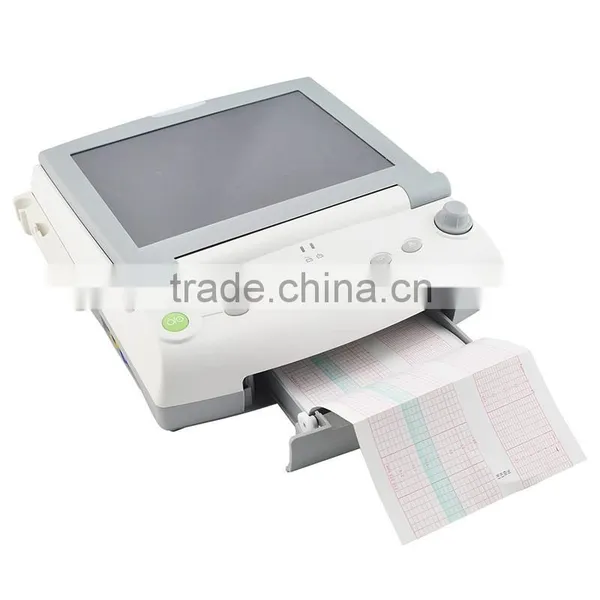 12 Inch Multi Parameter FHR TOCO FM Fetal Monitor NST CTG Detecting Fetus Fetal Movement Single Twins Optional photo-3