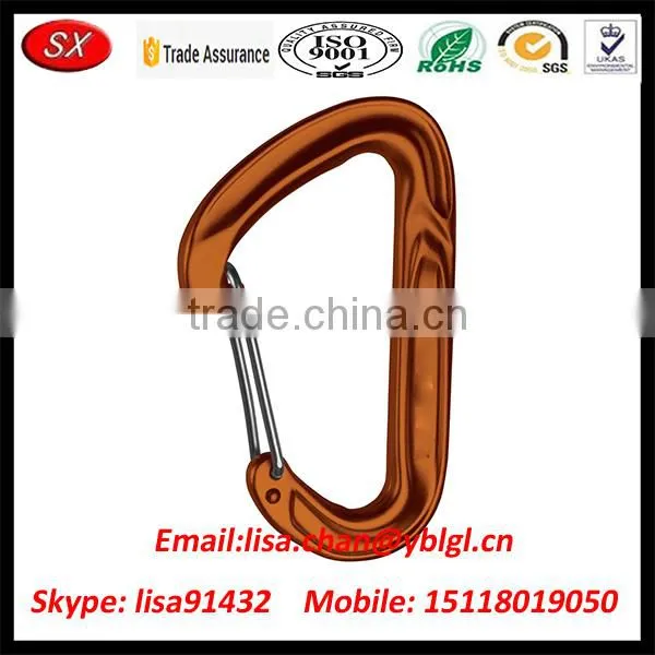 Custom Made Orange Anodized Aluminum Climbing Carabiners photo-5