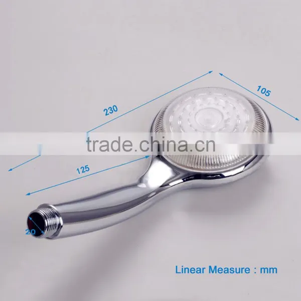 RGB Multicolor Color-Changing LED Bathroom Showerhead With Water Pressure Sensor photo-5